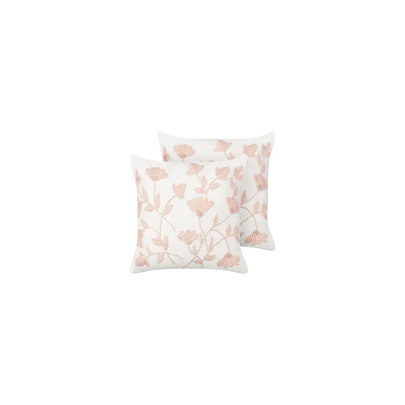 coussin coton brodé